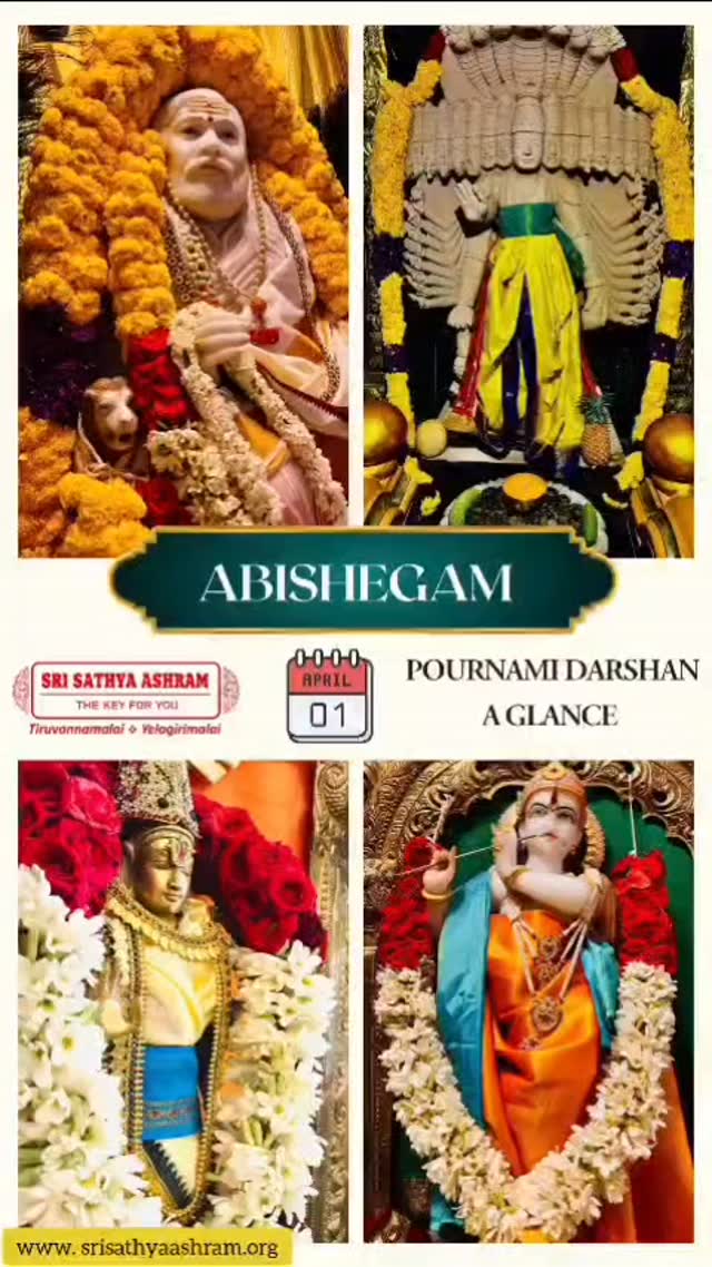 Pournami Darshan at SriSathya Ashram Yelagiri on 01.04.2026