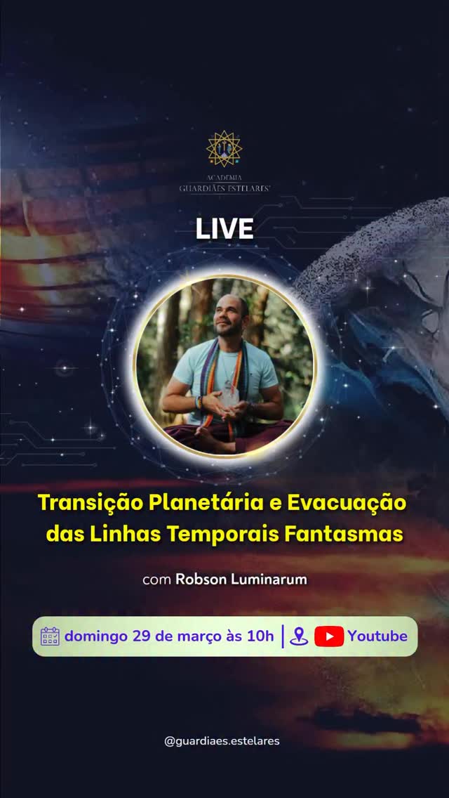 Você pode estar preso em uma linha de tempo fantasma — uma realidade construída por padrões inconscientes, emoções não resolvidas e crenças que limitam seu verdadeiro potencial.
Estamos vivendo um momento de transição planetária, onde essas linhas estão sendo fortemente modificadas e novas realidades estão sendo acessadas por quem está disposto a despertar.
A pergunta é: você vai continuar repetindo…
ou vai atravessar para uma nova realidade?
Vou abrir isso com profundidade nessa live:
“Transição Planetária e Evacuação das Linhas Temporais Fantasmas”
Aguardando vocês!
Bençãos
🖖🏻💫🧬