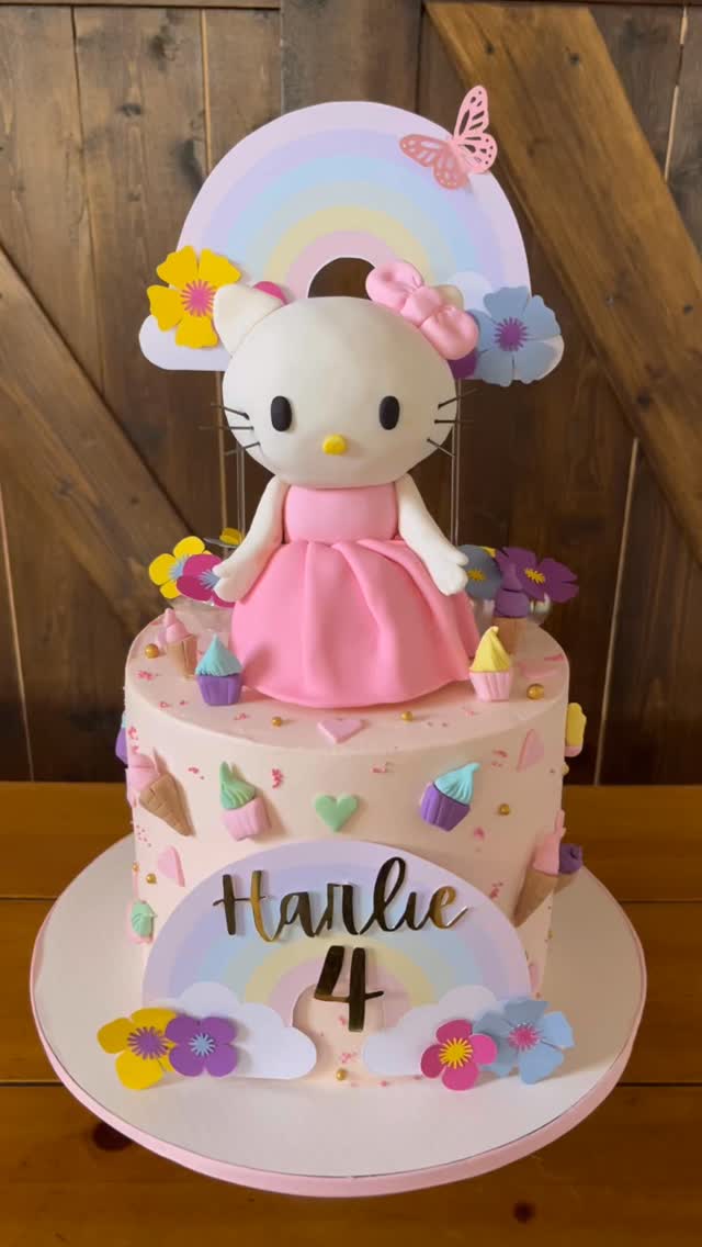 Hello Kitty! 🎀🎂
#snarkysweetcakechick
#customcakesarvada