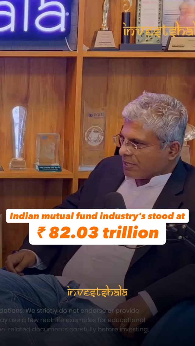 The Indian mutual fund industry’s Assets Under Management (AUM) stood at a record ₹82.03 lakh crore (INR 82.03 trillion) as of February 28, 2026. This industry has experienced massive growth, more than doubling from roughly ₹31.64 trillion in early 2021, driven primarily by equity-oriented schemes and increasing retail investor participation via SIPs.
AMFI
AMFI
+1
Key Industry Statistics (As of Early 2026):
Total AUM (Feb 2026): ₹82,02,956 crore.
Average AUM (AAUM - Feb 2026): ₹83.43 Lakh Crore.
Equity-Oriented AUM: Represented about 59.8% of the total assets, with a significant portion (87%) driven by individual investors.
Growth Trend: Over 6-fold increase in 10 years, from ₹12.63 trillion in February 2016.
Milestone: The industry crossed 10 crore folios in May 2021.