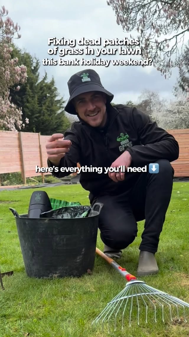 Bank holidays plans include spending it in the garden fixing your lawn? Here’s everything you’ll need to fix dead patches of grass ⬇️
- A scarifying rake to get all the dead grass, thatch and moss out
- A garden fork to aerate the area
- Handy 3-in-1 fert shaker - Superseed for high quality grass seed
- Lawn bulk black edition to help germination and add nutrients to any healthy grass there
- Top soil to cover over
Don’t forget to water in 💦
greengrass | garden | lawncare | lawn