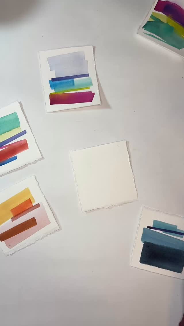 Little stripes of color making me happy. I have these small scraps of Arches watercolor paper and I’m using them for mini abstract pieces for the 100 Day Project. Experimenting with color combos.
.
@dothe100dayproject
.
#pnwartist #100dayproject #abstractwatercolor