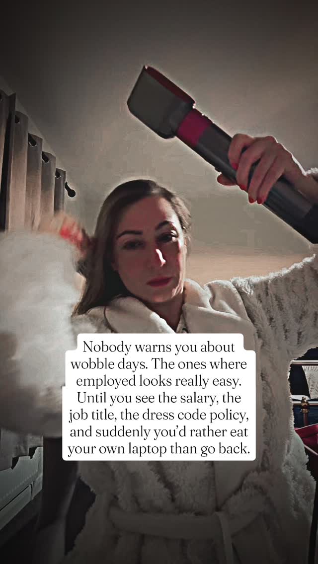 Nobody talks about wobble days enough.
The days where someone else making all the decisions sounds genuinely peaceful. Where a salary landing on the 25th every month without you having to think about it sounds like actual heaven.
And then you see it. The job spec. The salary. The “competitive benefits package” that means 28 days annual leave if you’re lucky and a dress code that definitely doesn’t include this.
And just like that. Wobble gone.
Because we didn’t build this for easy. We built it for ours.
No permission. No lanyard. No Sunday night dread.
If you’re in a wobble right now and you need someone in your corner who gets it then my mentorship is open. I’ve built Globe Fit from one hula hoop class to a multi-stream business, got myself into Forbes, BBC, and ITV, and I help wellness professionals do the same.
Link in bio. Come find me.