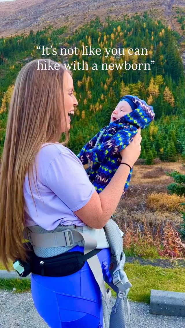 You’ll get a lot of this… “o but you can’t do that with a baby.”
Your mama intuition knows best, tune in to you and baby. Adventures won’t end.
#newborn #newbornhiker #babyhiker #motherhoodjourney #outdoormom