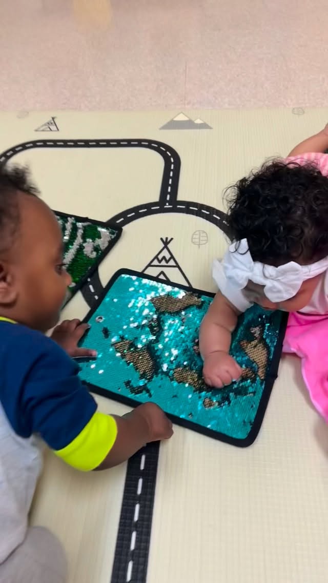 Little hands exploring textures, little eyes tracking colors, little minds lighting up. Sensory play helps our babies build curiosity, confidence, and early brain connections in the sweetest, most natural way. Every moment is intentional, soothing, and designed for growth. 💛✨ #BabySensoryPlay #InfantEnrichment #EarlyLearning #WonderBees #InfantCare #SensoryDevelopment #LearningThroughPlay #BabyActivities #HoustonMoms #HumbleMoms #ChildcareCenter #EnrollNow #BookATour #InfantMilestones