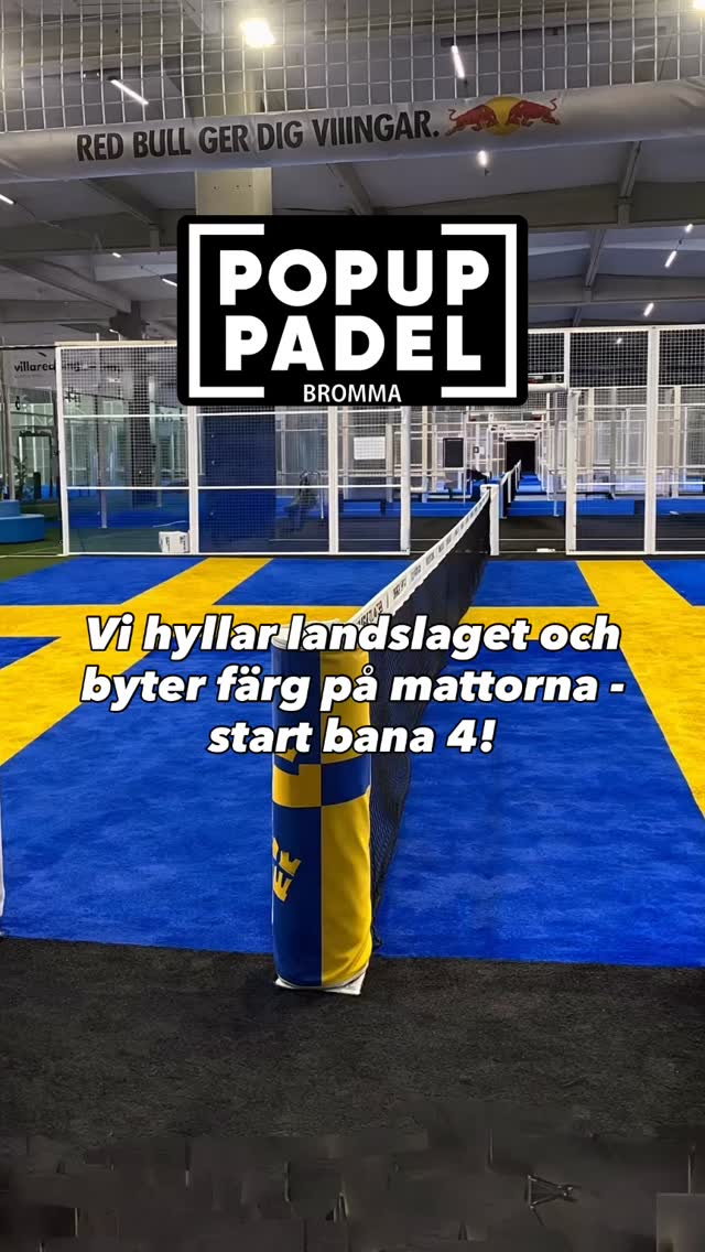 En historisk VM-biljett måste firas 🇸🇪 Alla mattor blir nu blågula och först ut är bana 4 💙💛
Det kan påverka padelspelet något – men stödet väger tyngre 🇸🇪
Eventuella åsikter kan skickas till info@Svenskafärgförbundet.se
Heja Sverige 🇸🇪