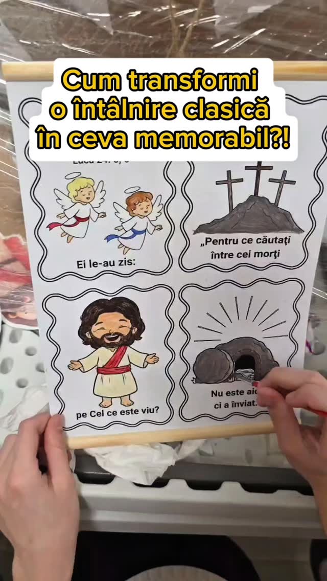Vrei întâlniri memorabile, de care copiii să își amintească o viață?
👉🏻 Fii creativ!
👉🏻 Implică-i pe copii!
👉🏻 Oferă timp pentru conectare!
Scena morții și a învierii Domnului Isus prezentată într-un alt mod și pictată cu mult entuziasm de copii!
Vrei acest tablou? Scrie CREATIV în comentarii și ți-l vom trimite.
#education #kidsministry #generatiipentrucer #sundayschool