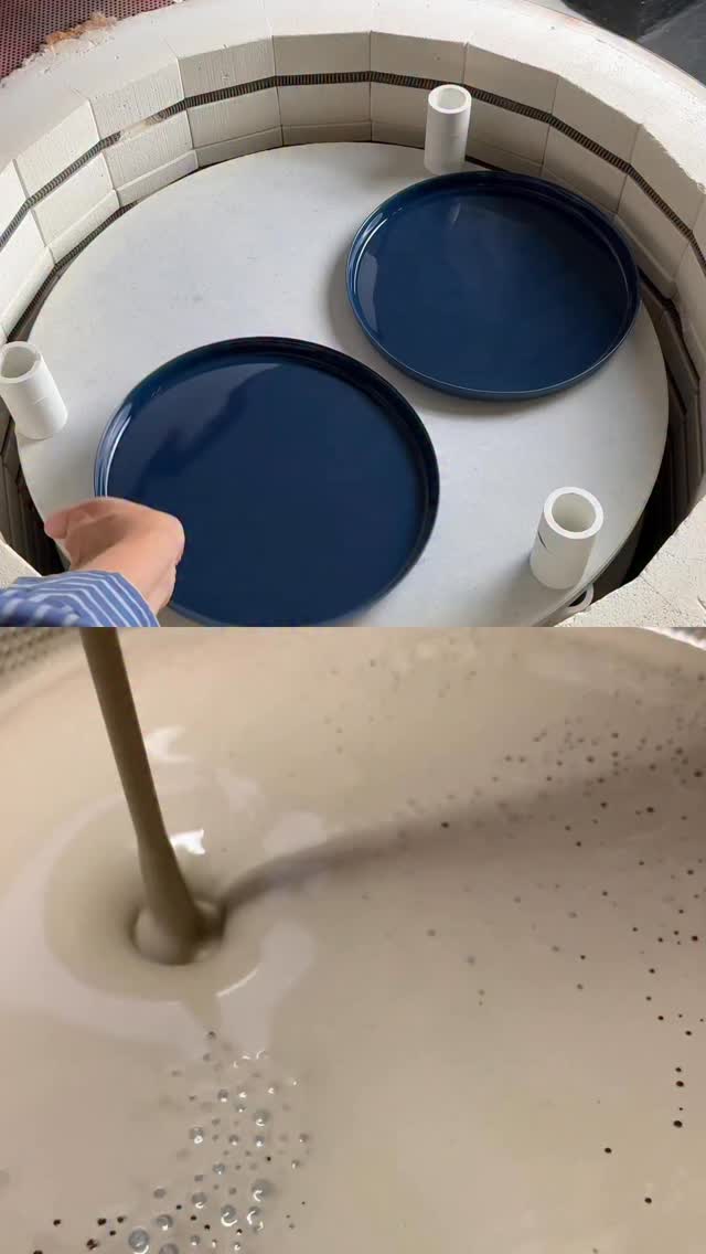 Observing the transformation porcelain undergoes never ceases to fascinate me. What begins as a slip filled with bubbles gradually becomes smooth and fluid through (endless) stirring. It becomes like melted chocolate. It moves through the leather-hard stage until it is fully dried and fragile like a biscuit. In the end, it transforms into a colorful, stone-like material ☀️