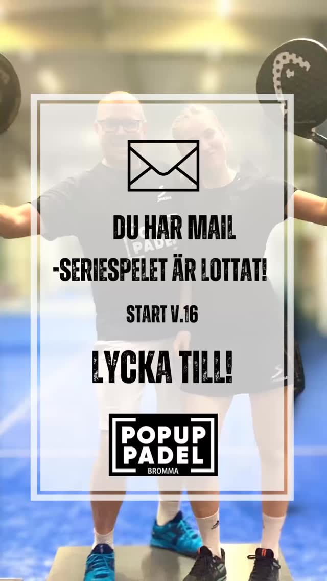 Kolla mailen och hitta nya schemat! Nu kör vi 🔥🎾🎯