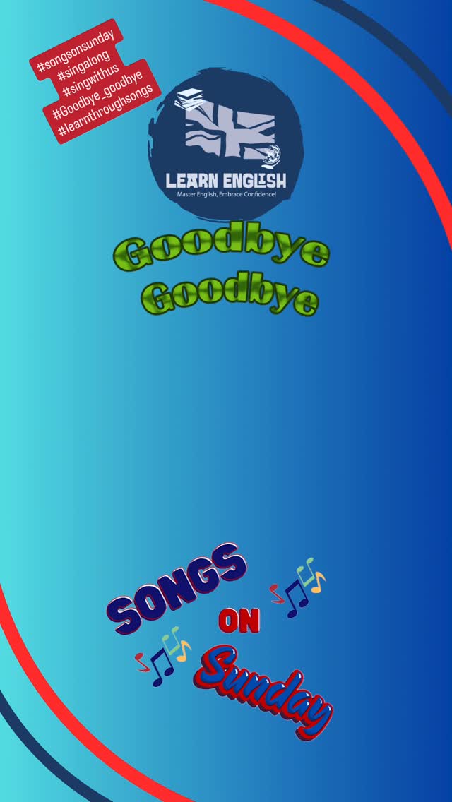 #singalong #singwithus🎤 for #songsonsunday This week's song is #Goobye_Goodbye let's #learnthroughsong