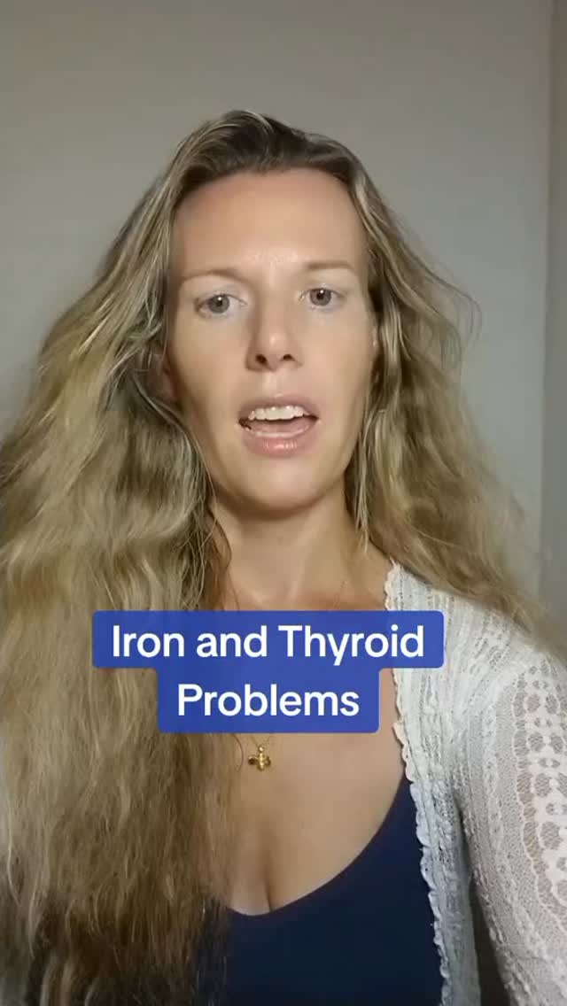 Iron and hypothyroidism, I always test ferritin levels in my patients with thyroid symptoms as well as a full thyroid panel so I can understand thyroid function on a deeper level. Low iron levels in the body may cause similar symptoms to some hypothyroid symptoms and too little or too much iron may interfere with thyroid function. #thyroid #hypothyroid #thyroidproblems #thyroidsymptoms #iron