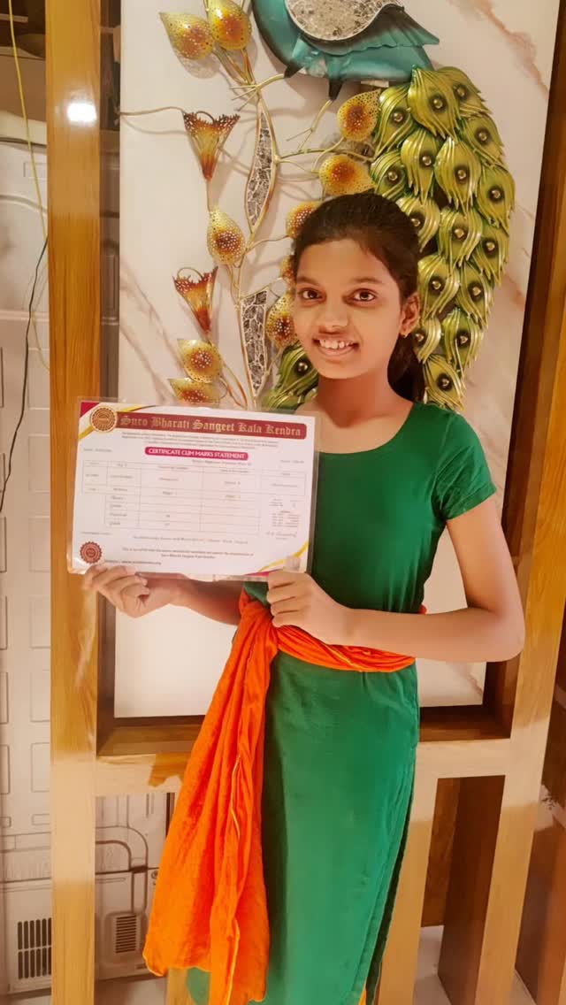 🎉 Huge congrats to all our talented students on nailing the SBSKK Nritya beginner Diploma in Bharatanatyam Exam (Adya and Madhya)! 🤩
A+ for all! 🙌
*Top Performers:*
- Anisha N - 98%
- Vaishnavi Bareddy - 98%
- Khushi Deepak - 98%
- Unnati B.V - 98%
- Ira Sandip Kahar - 97%
- Aadithi Shriram - 97%
- Devapriya - 96%
- Vaishnavi Singh - 96%
- Adwita Santhanam Krishnan - 95%
🌟 Proud of your growth! Keep dancing and shining! 💃
#SangiTharanga #Bharatanatyam #ProudMoment
SangiTharanga Dance and Music School Surat #Bharatanatyam.