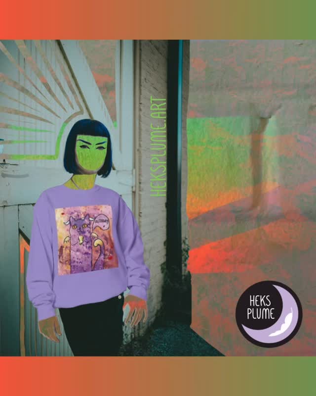 I just think it’s cute and has an important message, close to my heart.
I also think you’d like really cute in this too. Just think, 100% cotton, cozy cute sweatsuit to hug you snug on your bad days.
Heksplume.art under apparel and cat dragons.
If this message doesn’t resonate with you, I have plenty more! Thanks for your support!
#art #acrylicpainting #sweatshirt #fashion #cats