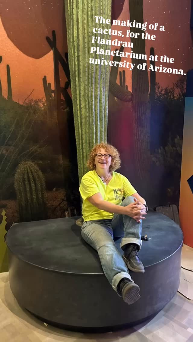 Such an honor to create this 12 1/2 foot tall Sahuaro cactus 🌵 for the Flandrau Science Center & Planetarium at U of A in Tucson, Az. It’s got over 4,200 spines each with at least 10 brushstrokes. Thanks for the help of my assistant, @lynniewings, and for always helping me get things accomplished. The grand opening of the new exhibition will be the beginning of May. If you’re in Tucson, you should check it out. A very awesome Museum.#artandenvironments #womenweld #mixedmedia #gardenart #saguaroart
