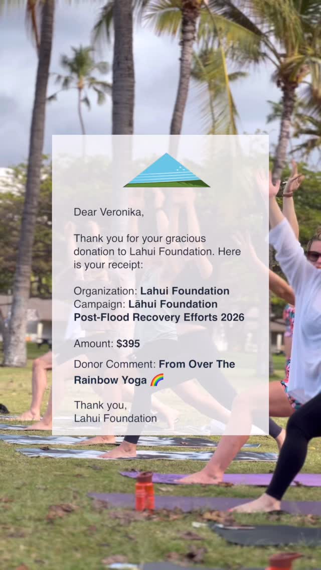 Thank you everyone who joined our classes the last week of March and donated towards the @lahuifoundation and their amazing efforts to help victims of the recent Kona Low flooding.
We have successfully donated $395 - $240 from direct class donations + $155 in donations from our dedicated yoga teachers who surrendered their pay for those donation based classes.
Despite being a small growing business, we believe ‘every little helps’ and we are grateful to be able to somehow help and show up for our community. Mahalo 🙏🏼🌺🫶🏼