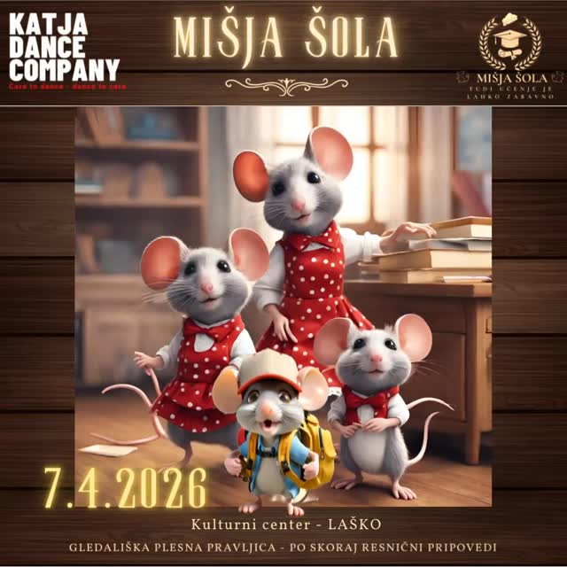 Laško, miške prihajajo:)
#misjasola #katjadancecompany #plesnapravljica #kclasko
@kulturnicenterlasko