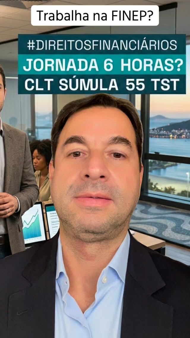 🚨 TRABALHA EM FINANCEIRA E FAZ 8 HORAS POR DIA? Você pode estar perdendo dinheiro! 💸
O Tribunal Superior do Trabalho (TST) acabou de bater o martelo com uma decisão histórica (Tema 261 - finalzinho de março de 2026)! A partir de agora, não tem mais discussão: empresas de crédito, financiamento e investimentos são definitivamente EQUIPARADAS A BANCOS. 🏦⚖️
👉 O que isso muda na sua vida prática?
⏳ Jornada Menor: A regra é clara. Sua jornada tem que ser de apenas 6 horas diárias (Art. 224 da CLT).
💰 Horas Extras no Bolso: Se você faz análise de crédito, não tem cargo de confiança real e bate as 8 horas no escritório... a 7ª e a 8ª hora devem ser pagas como HORAS EXTRAS!
📈 Mais Benefícios: A Justiça do Rio de Janeiro já aplicava isso, mas agora a tese é vinculante pro Brasil todo. Isso pode te garantir os benefícios da categoria bancária e reflexos pesados nas suas férias e 13º salário.
⚠️ Você não pode deixar esse dinheiro na mesa! O que fazer agora?
1️⃣ Comece a juntar provas: holerites, ponto e e-mails.
2️⃣ Procure um advogado trabalhista de confiança para analisar o seu caso.
👇 Não guarde essa informação só pra você:
Já SALVA esse vídeo para não esquecer os seus direitos e COMPARTILHA agora com aquele colega do escritório que também faz 8 horas por dia! 🚀
#DireitoDoTrabalho #HorasExtras #Bancarios #Financeiras #TST AdvogadoTrabalhista CLT DireitosDoTrabalhador RioDeJaneiro Advocacia