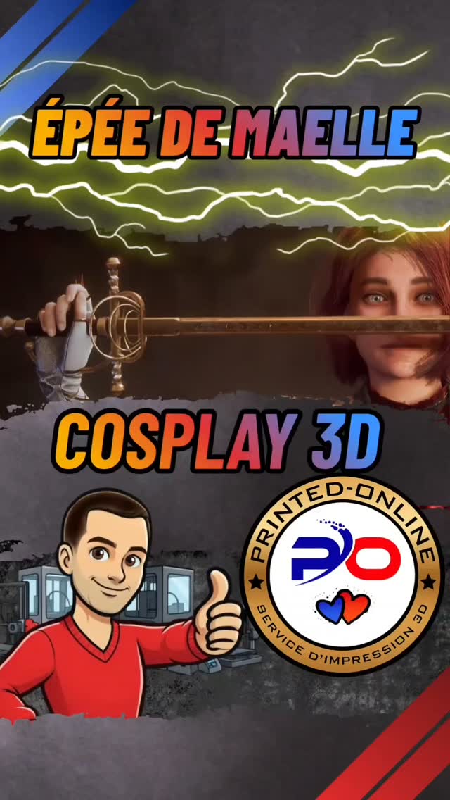 ▶️ Épée de Maelle 🗡️👾
🔸Une impression FDM sur @Creality ofial US
Un accessoire cosplay qui en jette !💯
#impression3d #printedonline #rocbaron #cosplay