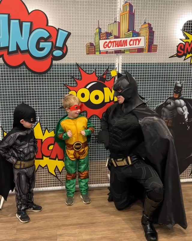 Welcome to Batman’s Superhero Training Camp 🦇💥
Today’s lesson: how to look scary enough to save the day
