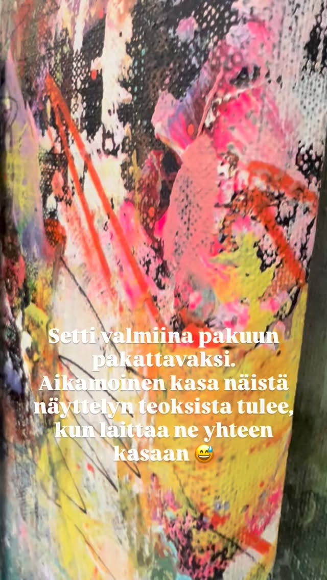 Värikäs Minä taidenäyttelyn teokset valmiina lähtöön kohti @galleria4kuus
#taidenäyttely #taidettakotiin #värikästaide #jussirinneart