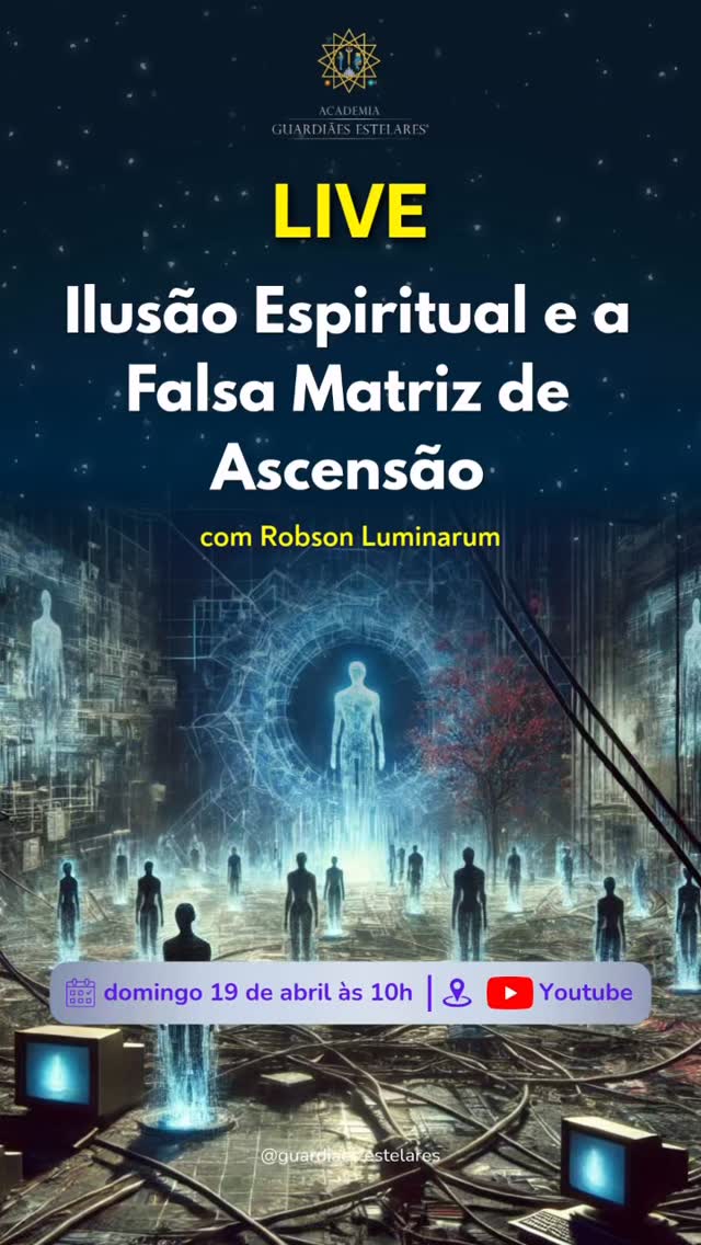 Tema babado, Sementes Estelares!
Existe uma rede que usa a sua própria luz como isca.
Ela se chama Falsa Matriz de Ascensão — e ninguém te contou como ela realmente opera.
É uma arquitetura arcôntica que conecta sistemas espirituais, canalizações e correntes de poder que não empoderam a alma. Pelo contrário: criam dependência emocional, mental e espiritual. Você fica flutuando no astral enquanto sua vida concreta — seus relacionamentos, sua saúde, sua missão — continua sem alicerce real.
As pergunta que poucos se fazem com honestidade são:
“A espiritualidade que você pratica está te tornando mais livre… ou mais dependente? Ela transforma sua vida de forma efetiva e desenvolve você como pessoa?“
Se você travou nessa pergunta — essa live é pra você.
Sem filtro. Com amor. Com muita profundidade!
E no final, uma meditação guiada de Soberania para ancorar o seu Eu Sou!
Te espero hoje ao vivo no Youtube:
🗓 19/04/2026 às 10h 🇧🇷
🔗 Link de acesso na Bio
Bençãos!