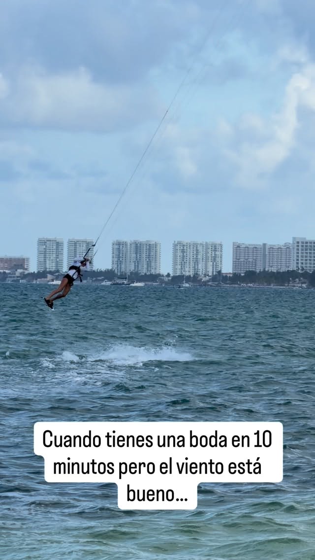 Cuando tienes una boda a las 5pm pero el viento está bueno…