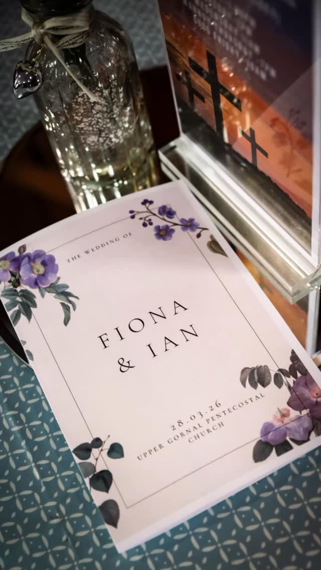 Fiona and Ian. Congratulations to this wonderful couple. The wedding was just perfect!