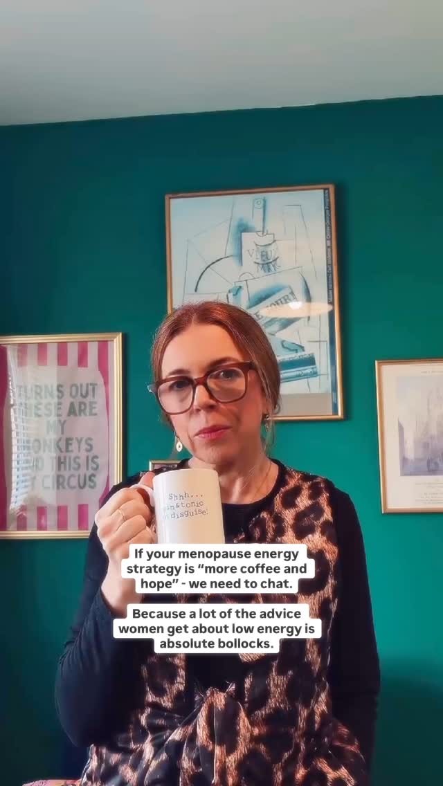 If you’re exhausted in menopause, chances are someone has suggested one of these deeply useless things:
• Have more coffee
• Go to bed earlier
• Push through
• Maybe this is just ageing?
Brilliant. Thanks, Susan.
The problem is, most women are trying to manage low energy with quick fixes while completely ignoring the stuff that actually creates energy in the first place.
So you end up trying to function on:
• caffeine
• adrenaline
• beige snacks
• blind optimism
No wonder you feel like a haunted Victorian child by 4pm.
What I see all the time:
• Coffee instead of breakfast
• Long gaps without eating
• Blood sugar all over the place
• Stress running the show
• Evenings that end in doomscrolling and digestive biscuits
And then women blame themselves.
Nope.
You do not need more willpower.
You need better foundations.
What actually helps?
• Eating enough
• Balancing your blood sugar
• Getting daylight in your eyeballs
• Cutting caffeine earlier than you think
• Having some kind of evening routine that doesn’t involve your phone glued to your face
Not sexy.
Not trendy.
But wildly more effective than pretending your third coffee is a personality trait and a treatment plan.
Follow for menopause advice that actually helps you feel human again.
And save this for the next time you’re about to call burnout “just being tired”.
#menopausefatigue #menopauseenergy #perimenopausesymptoms