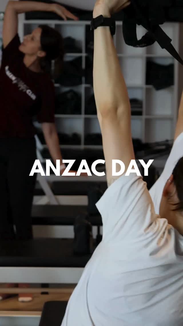 ANZAC DAY is fast approaching....here is what is happening
Saturday 25th - No classes but reformer in demand and infrared sauna still available for those with keytag access
Sunday 26th - Classes as normal
Monday 27th - Each studio may be different so please reformer to our app for class times