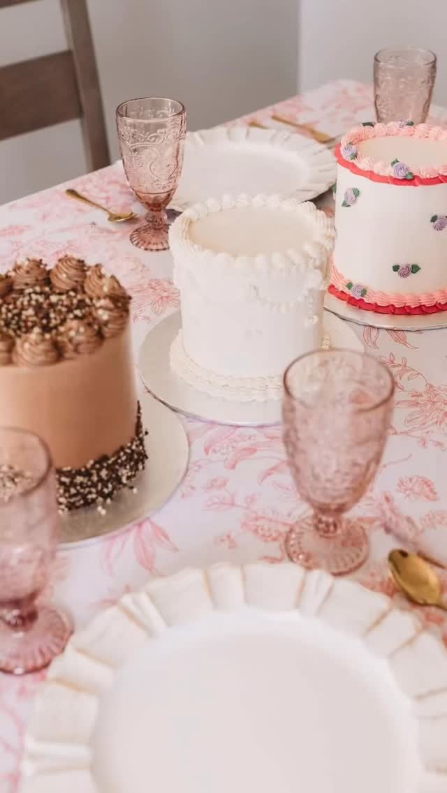 I just love these girls! During our annual training, we reviewed how to properly set tables, fold napkins, and cut cake. We love perfecting our skills to better serve our clients… and of course have fun! Shout out to @e.three.photography for taking these photos and @celebratinglifecakes for the beautiful and delicious cakes.