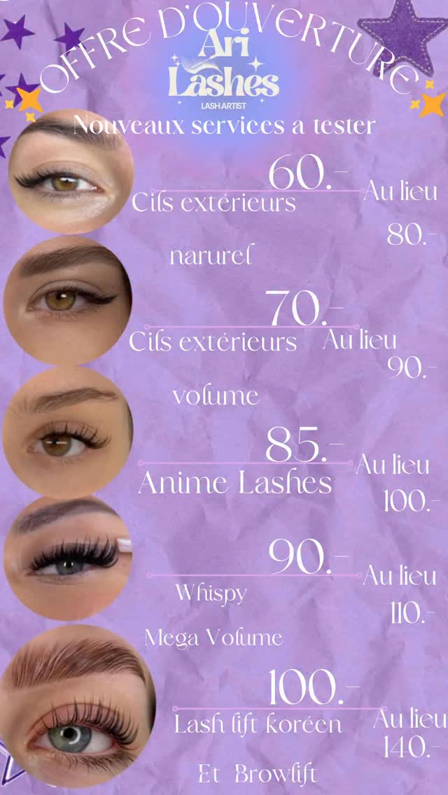 ✨ OFFRE D’OUVERTURE ✨
Pour célébrer mon ouverture, je propose des tarifs spéciaux pendant une durée limitée🤍
Un résultat personnalisé, adapté à votre regard.
Réservation sur le site ou message privé 📩
#cilslausanne #renenscil #beauteduregard