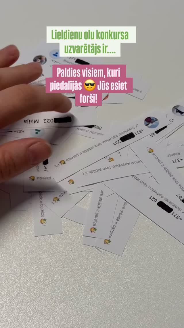 🐣 Lieldienas esam pavadījuši braši un koši!
Olu meklēšanas konkursā kopā 29 pareizas atbildes! Paldies, ka esiet aktīvi un piedalaties mūsu ikgadējā konkursā 😎
Ar izlozes uzvarētājiem sazināsimies privāti!
Tiekamies darbos un nedarbos!💯