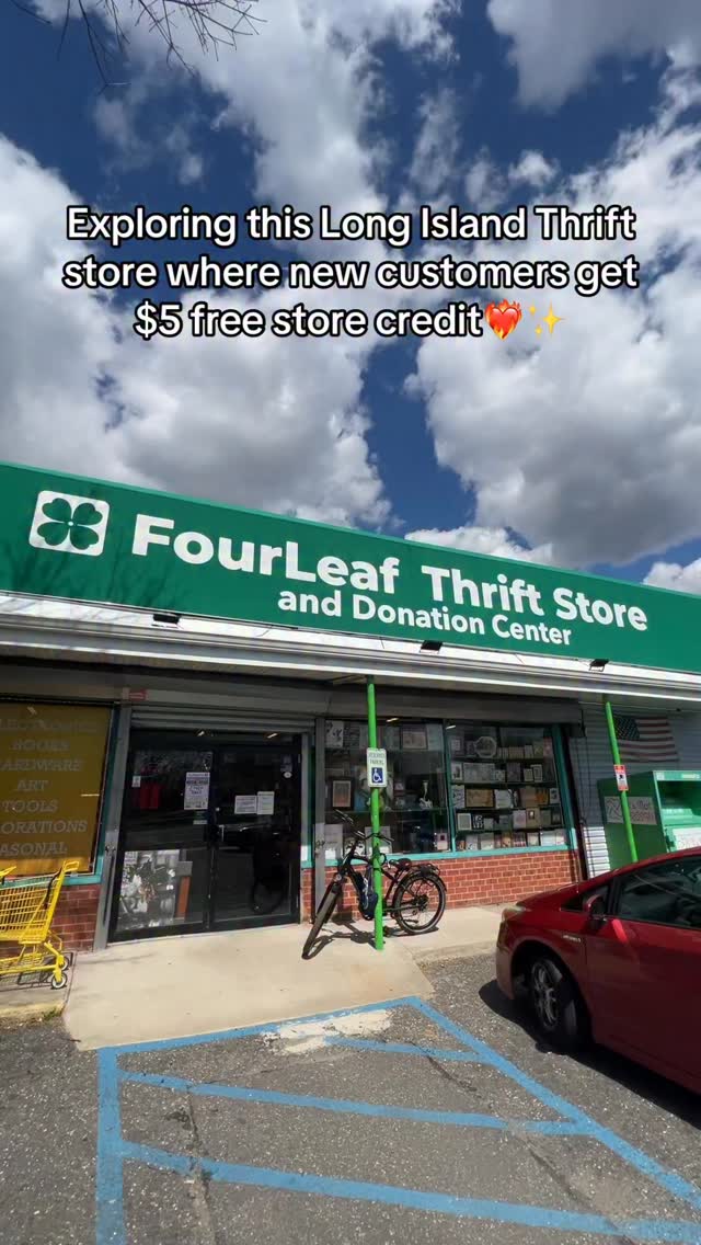 New customers get $5 off their first purchase at either of our locations if they use code “NEWLEAF” at checkout!! VALID UNTIL APRIL 18TH, 2026!!! #thriftfinds #thrifthaul #longislandthriftstore