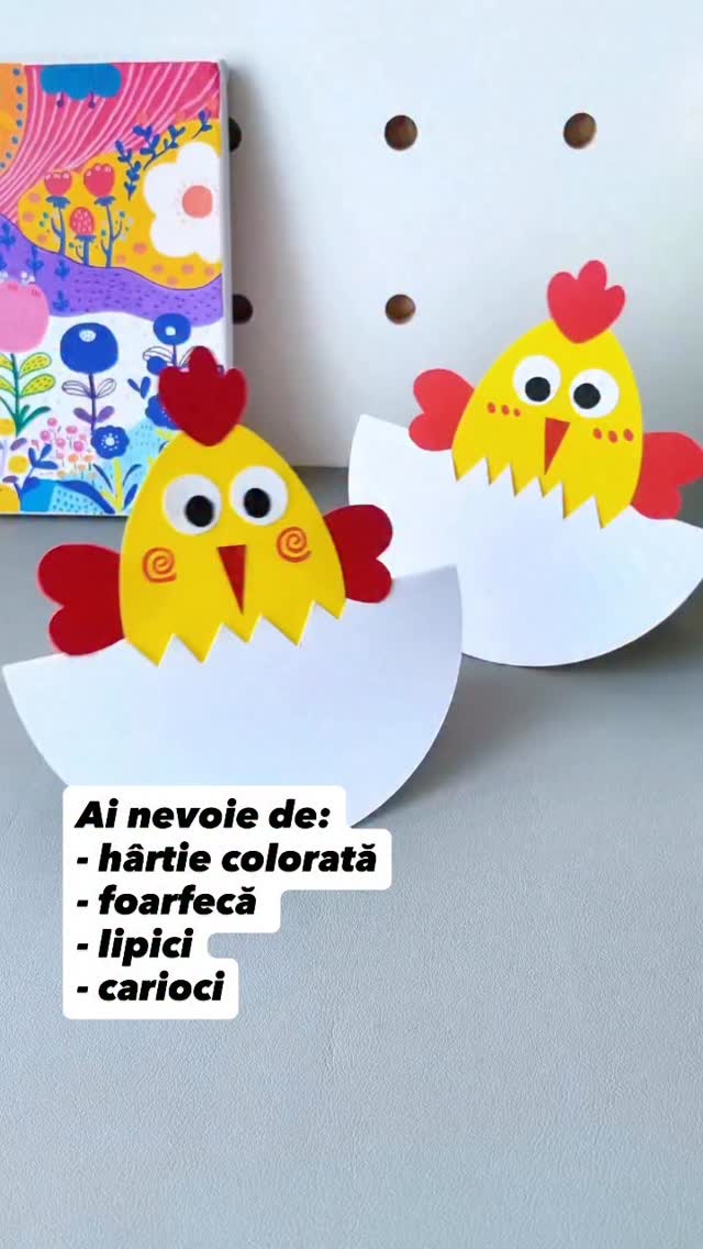 🐣 Activitate simplă și adorabilă pentru copii: puișori din hârtie!
Perfectă pentru perioada de Paște sau pentru o zi în care vreți să creați ceva drăguț împreună ✂️
#gradinitaonline #activitaticopii #activitatipentrucopii #kidsactivities #activitiesforkids