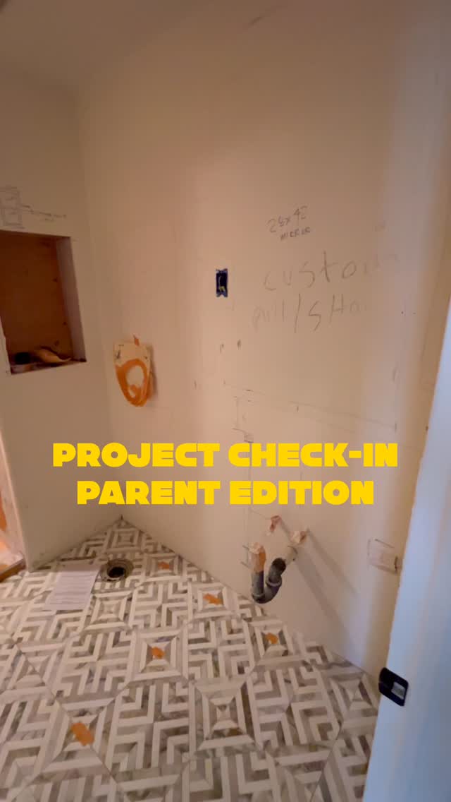 Plot twist: my dad is now the biggest fan of the bathroom renovation he was side-eyeing just a few weeks ago 😂
Midway check-in on my parents bathroom and let’s just say… trust is being built (along with some very good tile decisions). There were opinions, there were discussions, there were definitely moments of “are we sure about this??” and now? He’s fully on board.
Moral of the story: sometimes you just have to let the process do its thing.
Stay tuned… because we’re not done yet 👀