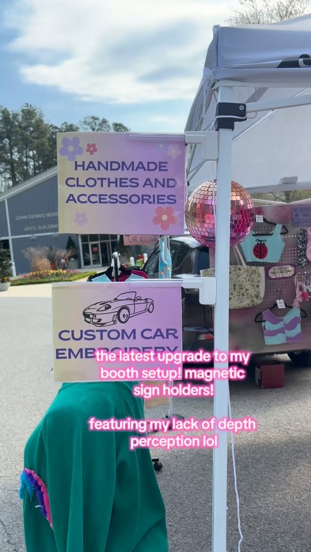 so professional so girlboss 💅 #smallbusiness #boothsetup #handmade