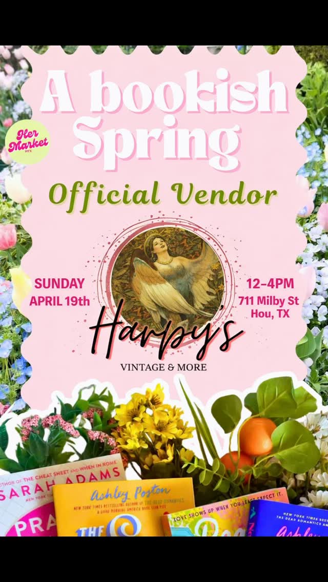 ๐๐ทA BOOKISH SPRING IN HOUSTON
Houston girls, itโs time for our spring book market!
Join us on April 19 | 12PM-4PM
๐ป711 Milby St, Houston, TX
(IRON WORKS)
@thehallatironworks
โข FREE entry
โข FREE parking (Street parking)
โข FREE bookish totes to the first 90 guests ๐
Weโll be hosting a bookish giveaway inspired by all things books + spring, plus you can shop 70+ curated vendors AND explore even more small businesses inside the Iron Works marketplace ๐
Enjoy a indoor market, matcha, coffee, sweet treats, flower bars, bookish items, authors & much moreee ๐
See you there, book besties! ๐๐
#thingstodoinhouston #savethedate #books #SupportSmallBusiness #ShopLocalHouston
Follow ๐๐ผ @her_market_htx for more info and the most incredible events! ๐ธ