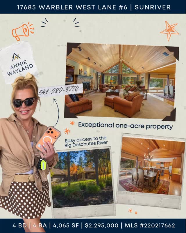 Pending and so worth celebrating. So happy for my buyers, who found an amazing home in Sunriver that feels like such a perfect match for them.
Helping fun clients find the right home is one of the best parts of this job, and this one is extra exciting. Cheers to the next chapter and some very happy buyers.
#SunriverLiving #HappyClients #CentralOregonHomes #sunriverrealestate