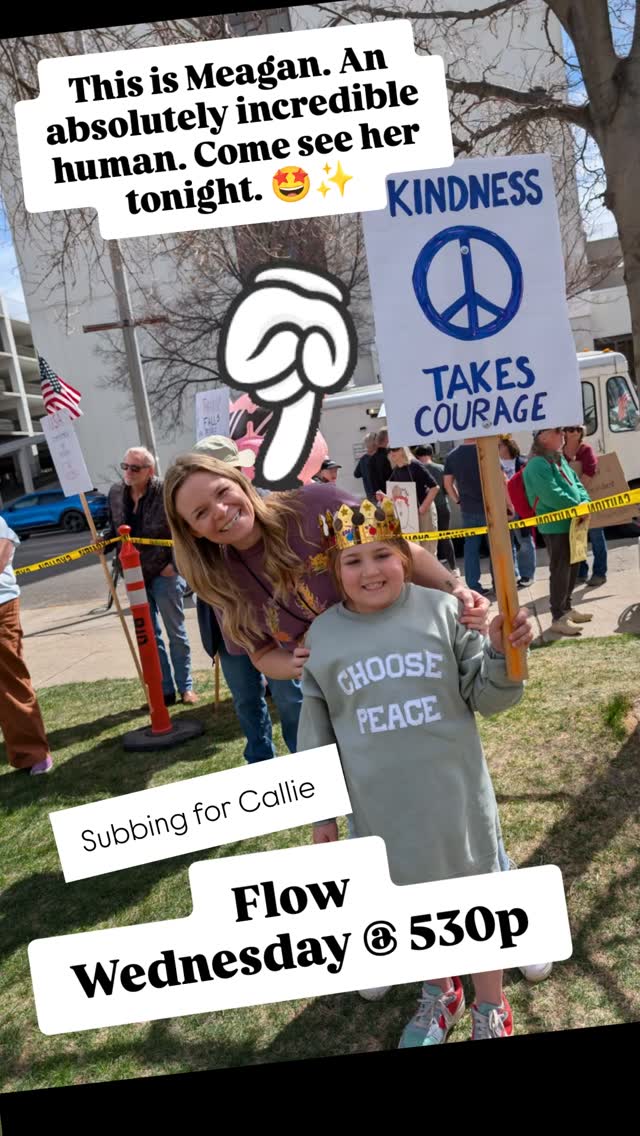 Come to flow stay to renew! 645pm we are unwinding with gentle Hatha and guided meditation. She is a highly skilled teacher and such a kind soul. We are overjoyed to have this woman grace our doors. 💞💞💞🌈 Thank you for being here @boschertmeagan and thank you for all that you do in this world. ✨