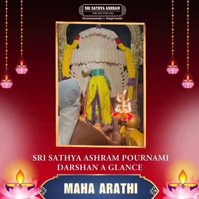 Pournami Darshan at SriSathya Ashram Yelagiri on 01.04.2026