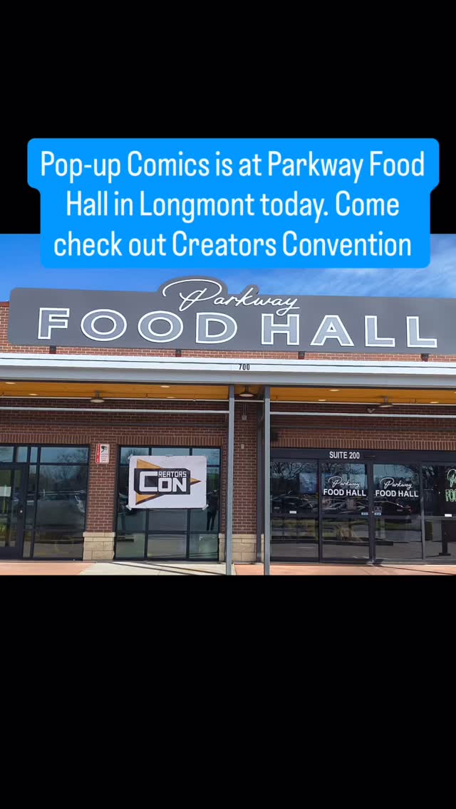 Come, check us out and say Hi! Lots of fandom experiences…. 700 Ken Pratt Blvd., Ste. 200 Longmont, CO 80501
#creatorsconvention #parkwayfoodhall
