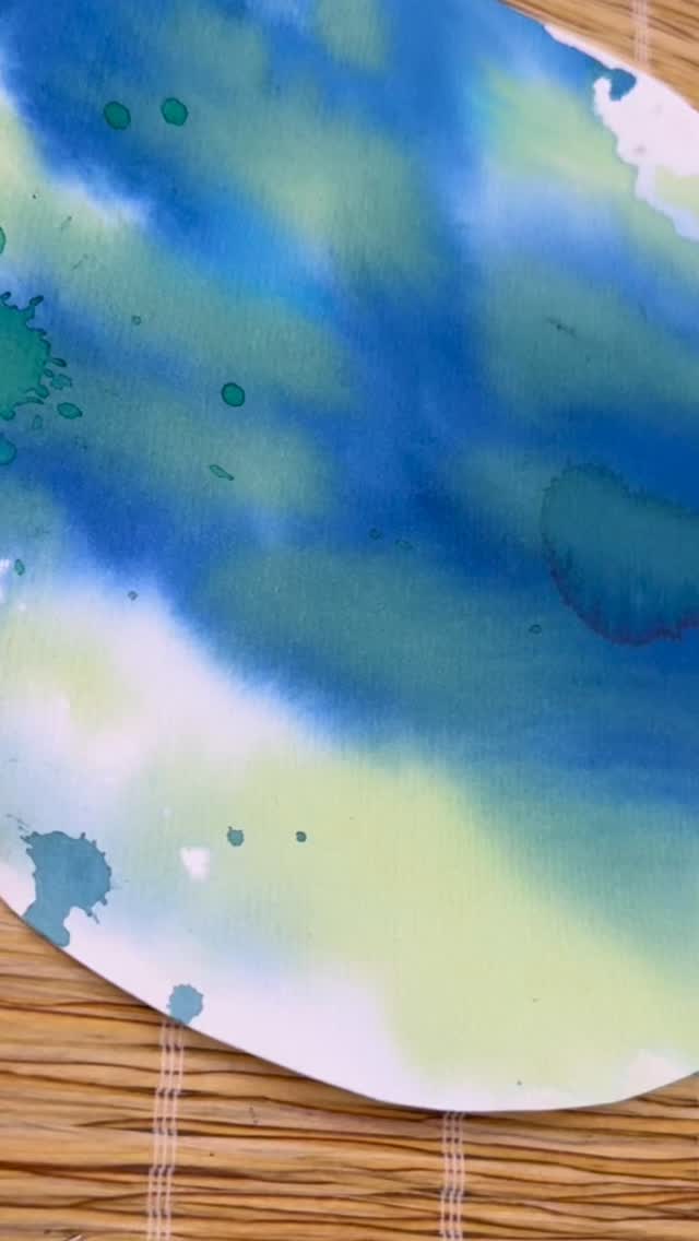 Beautiful watercolours at RR using the wet -on-wet technique.