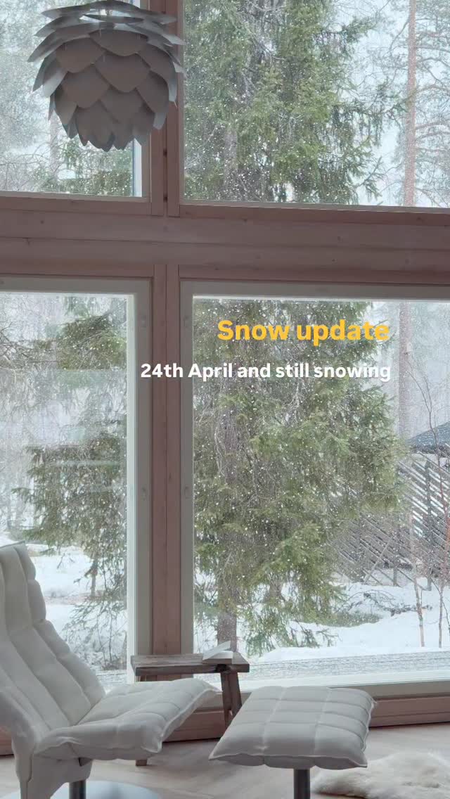 Snow update
Yes, it’s 24th April and it’s still snowing here in Lapland. But that’s not unusual, sometimes we have fresh snow in May😄
But spring is coming.
#visitlapland #levilapland #lapland