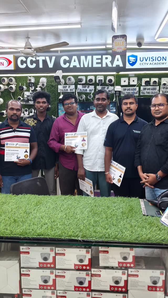 Congratulations to all students for completing cctv installation training April 2 Batch
Next Batch starts on April 16
Booking Call us: 9962227286
Location: Chennai
#cctvbusiness #cctvtraining #cctvworkshop