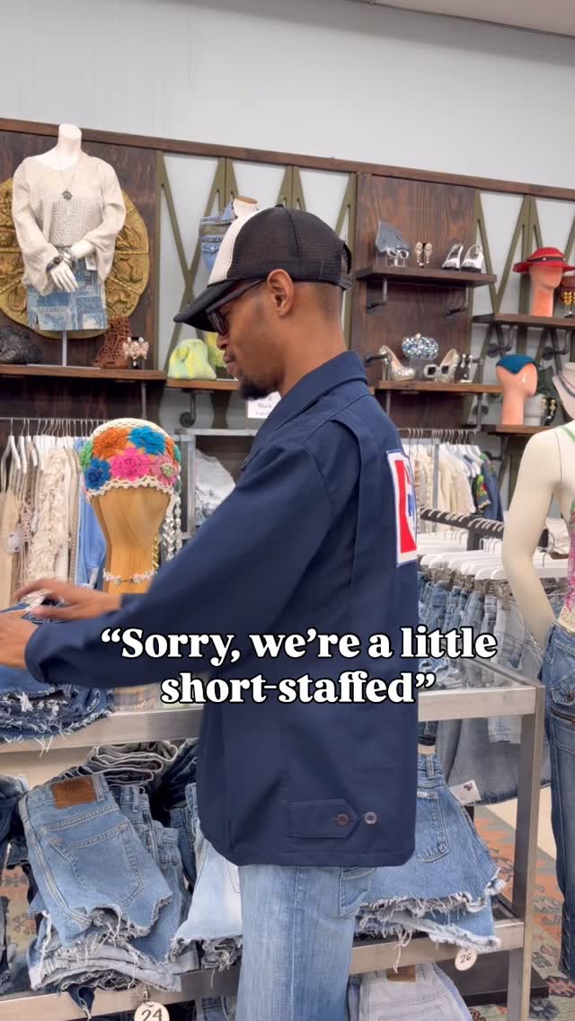 Short-staffed? No 🙅♀️ Short staff? Maybe… 🙈 We are always here to help your every need, it just might take a little extra back-up. Regardless, the Time Warp team will always get the job done! 😉 Come shop with us!
#timewarpbr #shoplocal #midcitybr #vintagefashion #funny