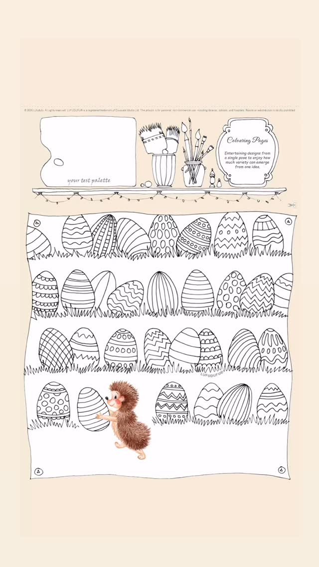 Happy Easter everyone!😊
Let’s focus on something positive today.
Lufu and Dufu hope you like this glimpse into one of the colouring pages included in their new Activity Book for kids and adults. 😊
#lufudufu #activitybook #colouring #easter #hedgehog