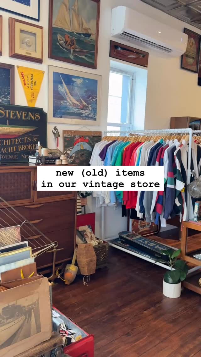 New vintage pieces around the shop! We are always collecting new unique vintage finds for you 👏 Stop by and see what finds you