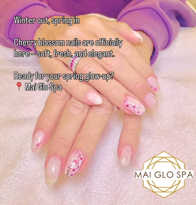 Soft, blooming beauty for spring 🌸✨
These delicate cherry blossom-inspired nails bring a fresh, feminine touch that’s perfect for the season. Light, elegant, and effortlessly chic 💅
Ready for your spring glow-up? Visit @maiglospa #nailart #springnail #cherry_blossoms