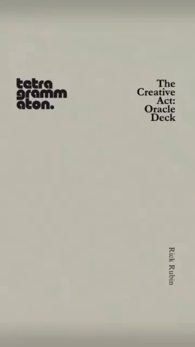 A portal to creative flow. Screenshot for answers.
This is The Creative Act: Oracle Deck, a tool for tapping into the unseen forces of inspiration.
Let the universe shuffle the deck. Screenshot your answer. Trust what arrives.
✨
@rickrubin & @tetragrammaton
#tetraorg #rickrubin #thecreativeact #tetagrammaton