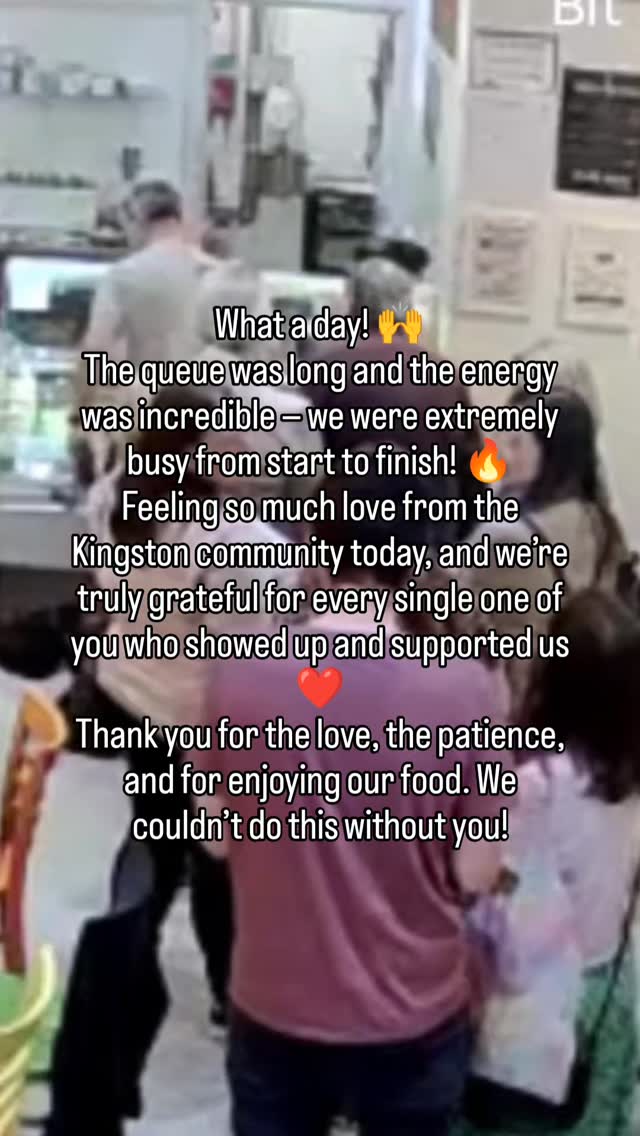 Still buzzing from today! 🙌
The line didn’t stop and neither did the love — you all kept us going all day 🔥
Huge thank you to everyone in Kingston who came through, waited, and supported us ❤️
We appreciate every single one of you more than you know!
#kingstonuponthemes #surreyuk #londonfoodie #falafelpocket #lunchtime😋